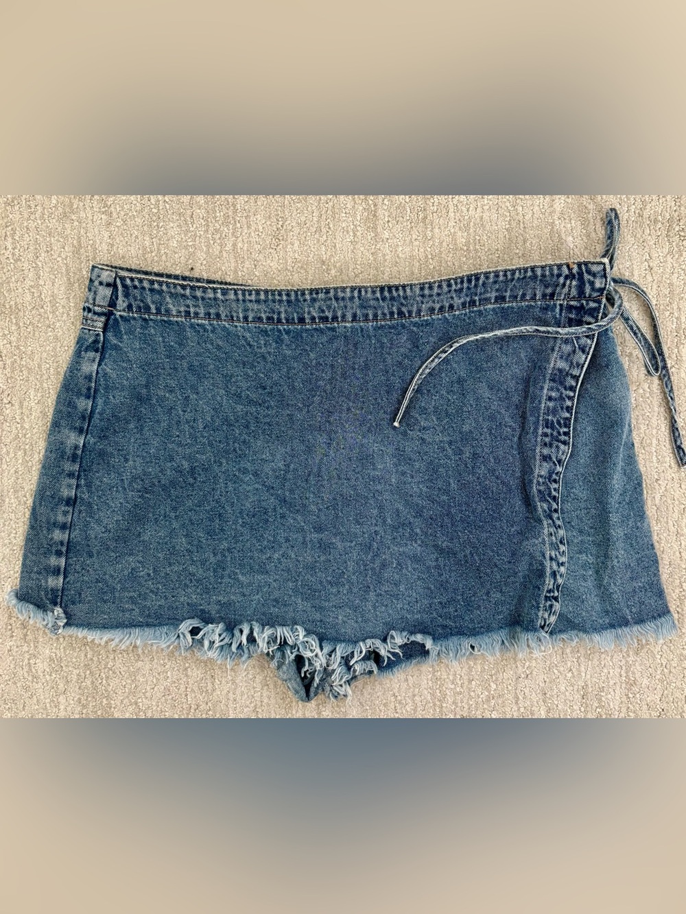 Denim Wrap Skort